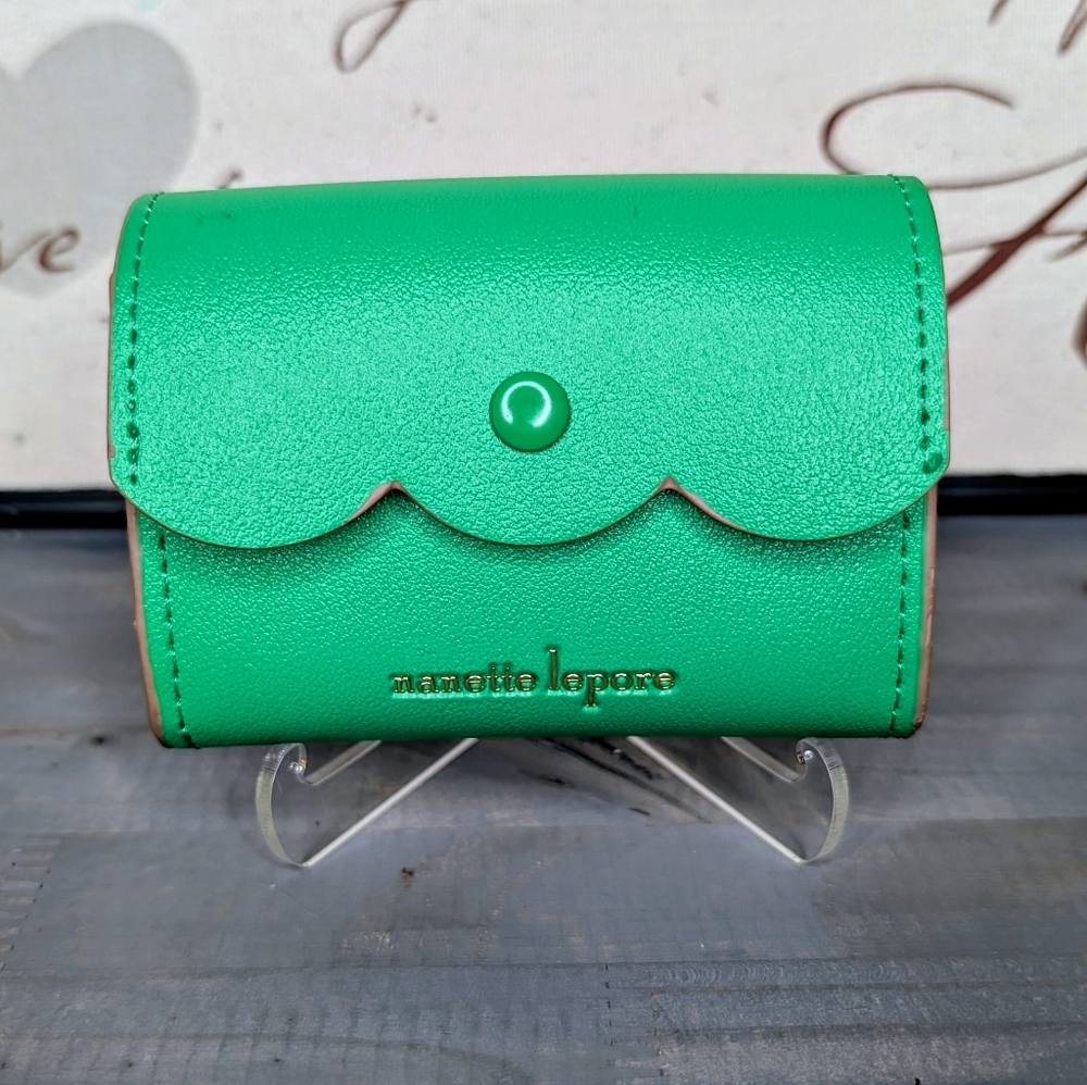 Nanette Lepore Vibrant Green Card Wallet